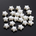 Perle in acrilico bianco lucido a forma di stella per creazione di gioielli fai-da-te - Stella