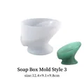 Bladvormige siliconen zeepbakje mal met groene hars dolfijn model 12.4cm groot - 12.4cm x 9.1cm x 9.8cm
