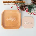 Merry Christmas Fondant-Stempel aus Acryl für Kekse mit festlicher Tannenzapfen-Deko - Weihnachten Stil I