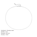 Elegante 1mm silberne Schlangenkette aus Edelstahl für Damen, minimalistischer Schmuck - 1mm x 35+3cm / Silber