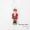 Nutcracker soldier Christmas ornament in red and gold finish, 4.5cm x 11.5cm size - Nutcracker Soldier (1 Piece)