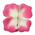 Artificial pink and yellow gradient rose petals made of premium silk fabric - Pink White Gradient (Approx. 100pcs)