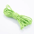 Green braided nylon rope with white accents for DIY phone chains and bags - 5mm / Grass Green