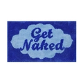 Blue tufted bathroom mat featuring a soft Get Naked cloud design for bath decor - GETNAKED-Blue 1