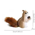 Squirrel Christmas ornament with pine cone, size 15cm x 22cm, weight 32g, brown and white - Large Sitting Squirrel (No Rope)