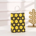 Baseball and softball theme kraft paper gift bag with white twisted handles and star patterns - Black Softball Star Pattern