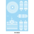 White lace henna temporary tattoo stickers with mandala and geometric designs model W-0850 - Mandala Combination Style (W-0850)
