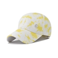 Berretto da baseball vintage tie-dye bianco con schizzi gialli e distintivo in metallo M - Regolabile / Tie-dye Giallo e Bianco (Graffiti 02)