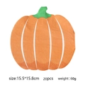 Thanksgiving pumpkin shaped orange napkins, 15.5x15.8cm paper napkins for party decor - Green Stem Pumpkin Napkins 20 Sheets