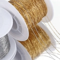 Edelstahl-Gliederkette für DIY-Schmuck in Gold und Silber auf weißen Kunststoffspulen - 0.8mm (2m/Packung) / Gold