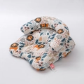 U-shaped cotton nursing pillow with colorful lion and botanical prints for infants - Lion