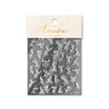 Pegatinas 3D de uñas con relieve de fénix plateado estilo chino y gran textura - Fénix Blanco Plateado (to2297)
