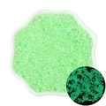 Luminous light green cylindrical glass seed beads glowing in the dark for DIY jewelry - Green
