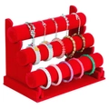 Three-tier red velvet jewelry display stand for bracelets, bangles and luxury watches - 3 Tier Red Velvet