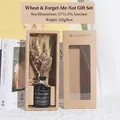 Dried flower gift set with lavender and wheat in black glass bottle with Love in heart label - Wheat Forget-Me-Not
