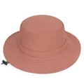 Foldable quick-dry bucket sun hat for outdoor hiking in brick red color for men - Adjustable / Brick Red