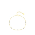 Delicate gold S925 silver bracelet with sparkling double zircon accents and lobster clasp - 925 Silver / Gold
