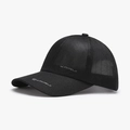 Men's outdoor sport baseball cap in black breathable mesh with front logo detail - Adjustable / Black (23A064B)