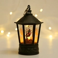 Farol negro de Halloween con diseño de bruja e iluminación LED cálida para decoración - Patrón de Bruja