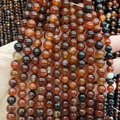 Natürliche rote Achat-Rundperlen für DIY-Handarbeit, Schmuckarmbänder und Halsketten - 4mm (ca. 88 Perlen) / Traum-Achat A281