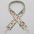 Adjustable Christmas themed wide crossbody bag strap with gold bells and red bows print - No. 610 Gold Hook