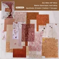 Retro Songyan style DIY scrapbook kit with textured paper and vintage lace tulle materials - Pine Smoke