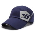 Donkerblauwe ademende mesh baseballpet met zij-logo en sneldrogende textuur afwerking - Verstelbaar / Marineblauw