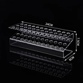 Clear acrylic pen display stand with dimensions 24cm x 8cm x 7.5cm for makeup brushes - Style C S-Type 36-Hole Pen Rack