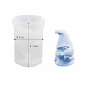 Moule gnome en silicone DIY de 8,3x5,1cm montrant l'artisanat du gnome au cœur - Gnome serrant un œuf de Pâques