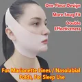 Pink V-line lifting mask with a seamless one-piece design for chin and cheek firming - Polyester Stretch Fabric / Light Pink Solid Color