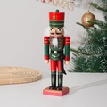 Classic 25cm wooden Nutcracker soldier figure for traditional Christmas home decoration - Sword Soldier