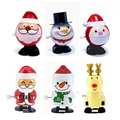 Set of 6 festive Christmas wind-up toys including Santa Claus, snowman and reindeer - Christmas Wind Up 6pcs Set B
