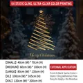Golden Christmas tree electrostatic window sticker size chart and application specifications - Small (40*70CM) / Gold
