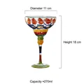 Hand-painted Margaret cocktail glass with 270ml capacity and 11cm diameter size - Amulet