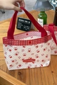 Süße kirschrote PVC-Tasche mit Bärenprint und stabilem Griff zum Schwimmen - Bär-Stil / Kirschrot