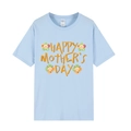 Light blue Mother's Day T-shirt with floral Happy Mother's Day print design - Light Blue (Sunflower)