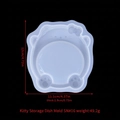 Stampo in silicone a forma di gatto con fiocco per vassoio portaoggetti fai-da-te - Stampo per Vassoio di Immagazzinaggio Muso di Gatto-SN#16