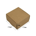 Brown kraft paper gift box 7.5x7.5x4cm for jewelry and handmade soap packaging - Square 7.5*7.5*4cm