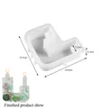 L-vormige siliconen mal voor DIY hars kandelaars met afmetingen van 14,5x14,6cm - Siliconen / Dubbele Trapezium Kandelaar