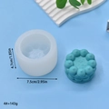 DIY flower pattern silicone mold for candles and soap with size and weight dimensions - Bubble Relief Cylinder Style (4#)