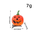 Lustige Halloween Kürbis-Haarklammer mit Abmessungen und 7g Gewichtsangaben im Detail - Orangefarbener Kürbis (Links)