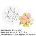 Moule en silicone guirlande et papillon avec échantillon de résine pour DIY - Style 1-Design Fleur Papillon (15-740) / Gris