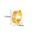 Minimalist U-shaped ear cuff in golden finish with sparkling micro-paved zircons - Double Row Intertwined Style (2617-4#金)