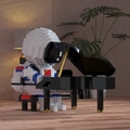 Astronaut playing grand piano micro building block set for desk decoration - 6044 Piano Playing Astronaut