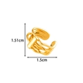 Manchette d'oreille dorée tressée en forme de C, cartilage sans perçage, 1,51cm x 1,5cm - Tissage Multicouche Or (2627-1#金)
