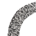 Création bijoux avec perles rondes plates de 4mm en pâte polymère mélangée noir et blanc - Mélange Blanc Noir Gris