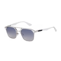 Occhiali da sole sportivi uomo cat-eye con montatura argento e lenti sfumate - Montatura Argento Lenti Mercurio Chiaro