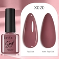 LILY'CUTE X020 bean paste red soak off gel polish with matte and glossy finishes - Rose Red (20)