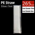 265mm*OD 10mm*ID 8mm (6 PE Straws + 1 Brush)