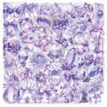 Detailed view of aesthetic purple stickers featuring floral and fantasy watercolor motifs - Purple Dream-54pcs